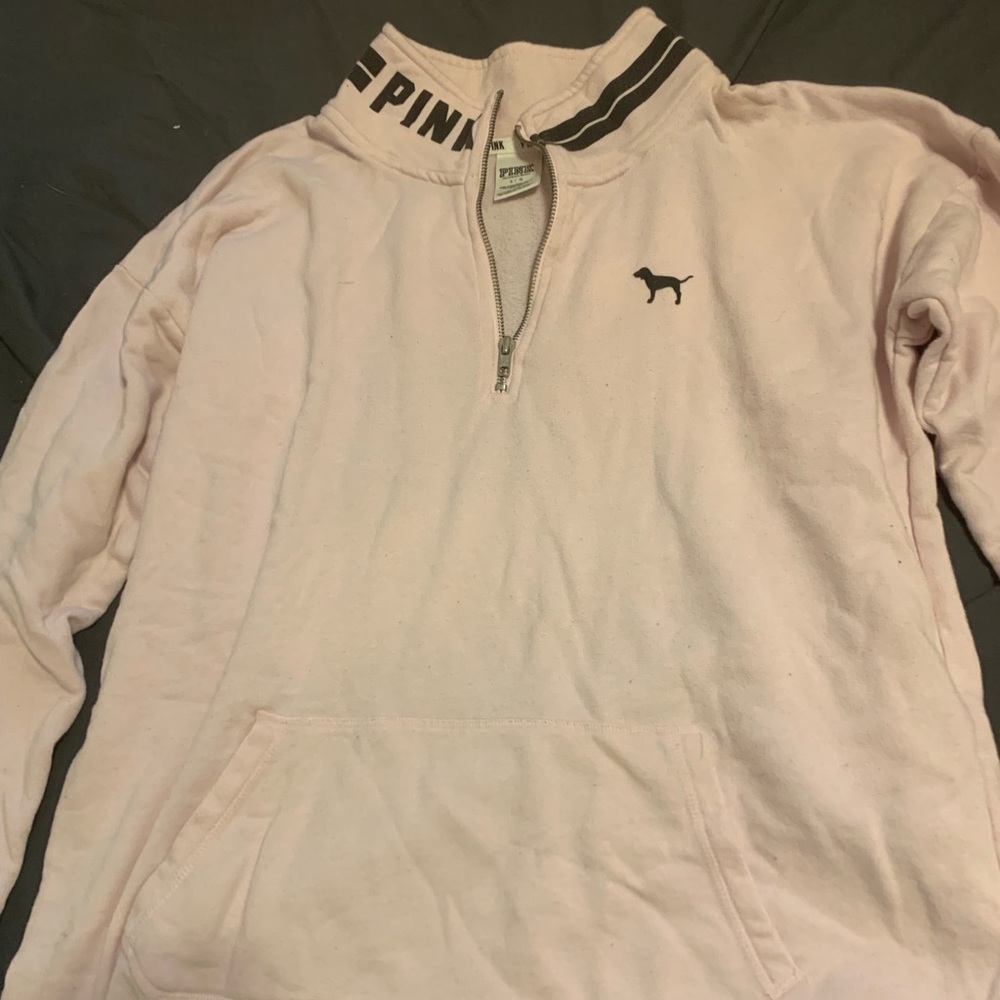 Large Light Pink VS Pink quarter zip